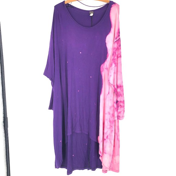 🩷FREE PEOPLE | Tie Dye High Low Maxi Dress S💜 - Picture 1 of 6